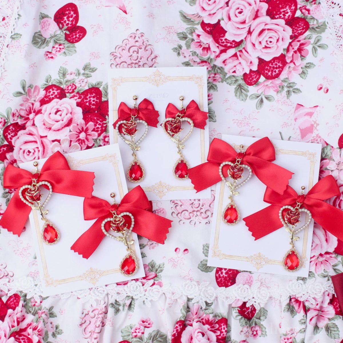 乙女ローズシリーズ ビジューデザインのアクセサリー