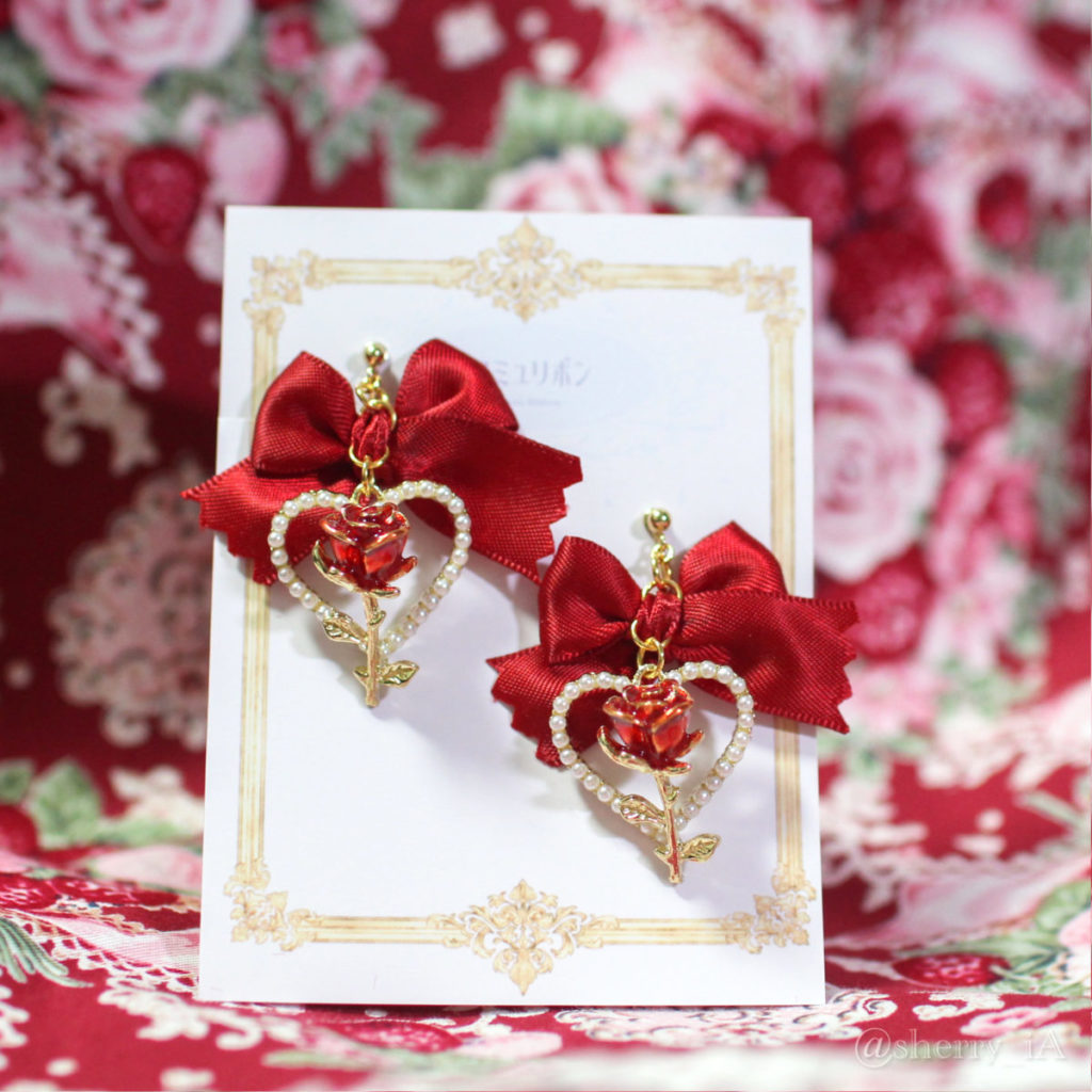 ローズハートロココ　ピアス/イヤリング