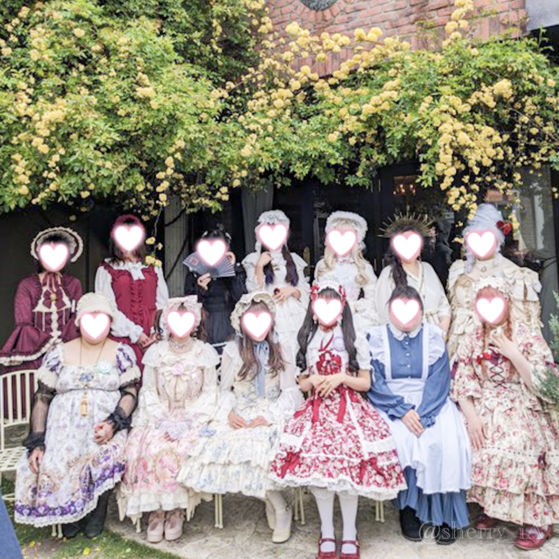 岐阜市 薔薇館 オーヴェルジュ 薔薇のお茶会 集合写真